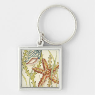 Party i Snäckan vid flera Färg Fyrkantig Silverfärgad Nyckelring