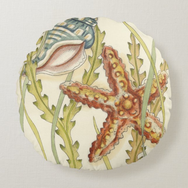 Party i Snäckan vid flera Färg Rund Kudde (Framsidan)