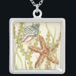 Party i Snäckan vid flera Färg Silverpläterat Halsband<br><div class="desc">Charikilia Zarris är en talangfull konstnär som vet om sitt oceankonstverk. Hennes bilder är fredligt och lugnen avspänner dig med varje bild. Skaffa den här nautiska biet av konstverk med en stjärnfisk och en Conch-snäcka som är centrum för allt, gränsad till ett vackert kelp. Den här bilden kommer att se...</div>