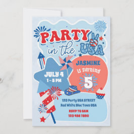Party i USA 4:e juli-dagen-inbjudan Inbjudningar