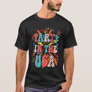 Party i USA 4 juli: Fireworks Patriotic M T Shirt