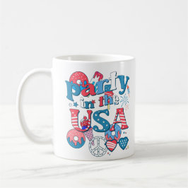 Party i USA - amerikansk sommar den 4 juli Kaffemugg