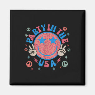 Party i USA den 4 juli, preppy Smile Retro Me Magnet