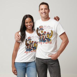 Party i USA Patriotic Animals T Shirt