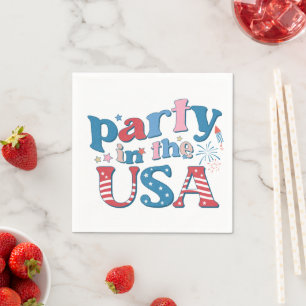 Party i USA Patriotic Pappersservett