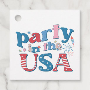 Party i USA Patriotic Square Sticker Gåvor Etiketter