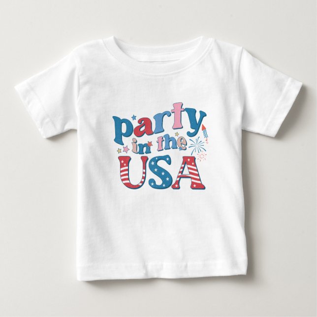 Party i USA Patriotic T Shirt (Framsida)