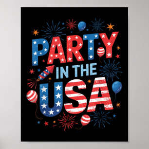 Party i USA:s självständighet den 4 juli Poster