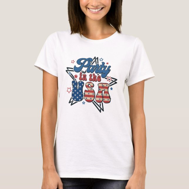 PARTY i USA T Shirt (Framsida)