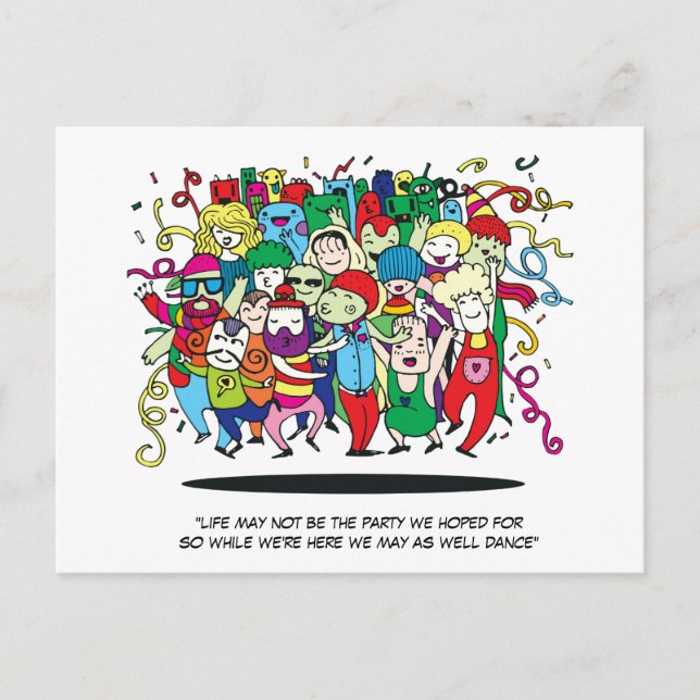 Party illustration vykort (Framsida)