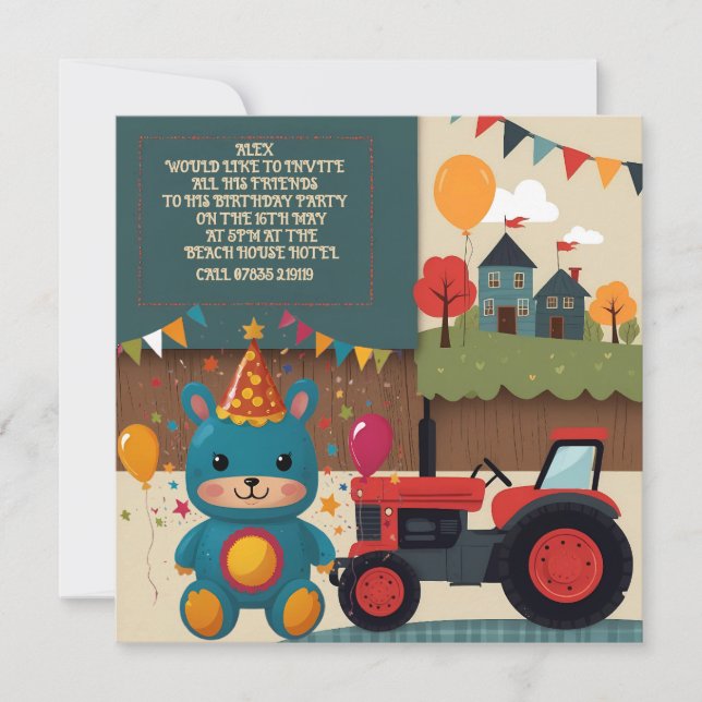 Party inbjudan (Framsida)