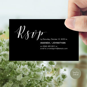 Party Inbjudan OSA, Modern Elegant Black