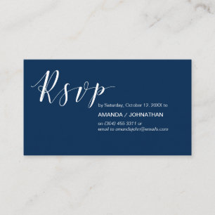 Party Inbjudan OSA, Modern Elegant Navy Blue