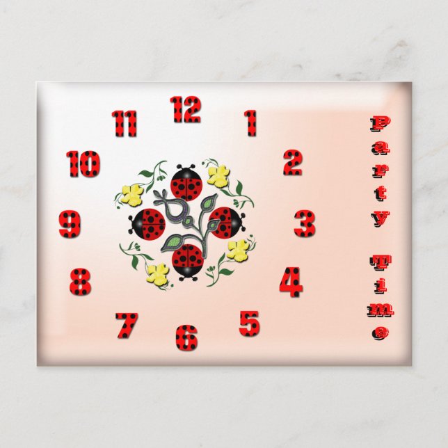 Party Inbjudan Vykort (Framsida)