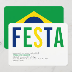 Party: Inbjudningar: Brasilien: Peruansk flagga Inbjudningar