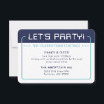 PARTY INFO INFOGA modern spelande marin turkos Inbjudningar<br><div class="desc">av kat massard >>> www.simplysweetPAPERIE.com <<<
Enkel design för dina PARTYKORT - för att matcha dina huvudinbjudningar. 
Älskar designen,  men vill se några ändringar - ett annat färgschema,  produkt,  lägg till ett foto eller anpassat för ett annat tillfälle - inga problem,  kontakta mig bara,  KAT@SIMPLYSWEETPAPERIE.COM
Jag hjälper dig gärna!</div>