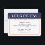 PARTY INFO INFOGA modern spelande marinblå orange Inbjudningar<br><div class="desc">av kat massard >>> www.simplysweetPAPERIE.com <<<
Enkel design för dina PARTYKORT - för att matcha dina huvudinbjudningar. 
Älskar designen,  men vill se några ändringar - ett annat färgschema,  produkt,  lägg till ett foto eller anpassa för en annan tillfälle - inga problem,  kontakta mig bara,  KAT@SIMPLYSWEETPAPERIE.COM
Jag hjälper dig gärna!</div>