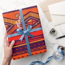 Party inslagning av afrikanska stammen mönster pap presentpapper