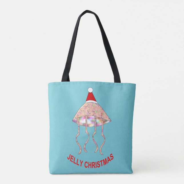 Party Jellyfish Tote Bag Tygkasse (Baksida)