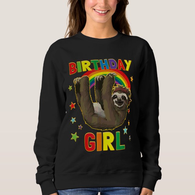 Party Kids Idea Sloth B Day Birthday T Shirt (Framsida)