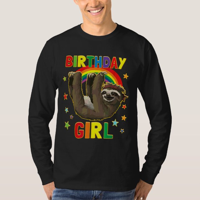 Party Kids Idea Sloth B Day Birthday T Shirt (Framsida)