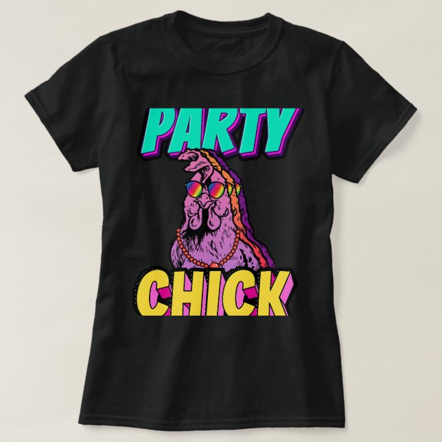 Party Klubb för djurfärgning vid partying Disco Pa T Shirt (Design framsida)