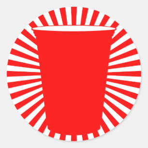 party kopp runt klistermärke