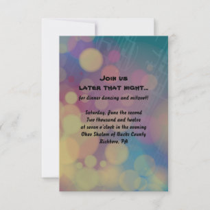 Party-kort för Bat mitzvah mottagning av Flash Pla Inbjudningar