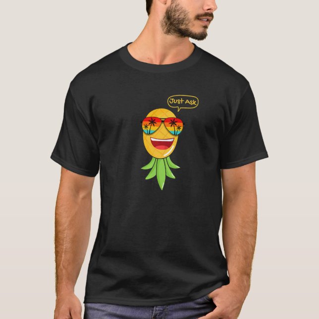 Party-läge upp och ned Pineapple Swinger Vanilla S T Shirt (Framsida)