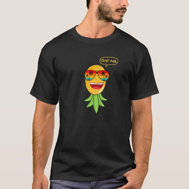 Party-läge upp och ned Pineapple Swinger Vanilla S T Shirt (Framsida)