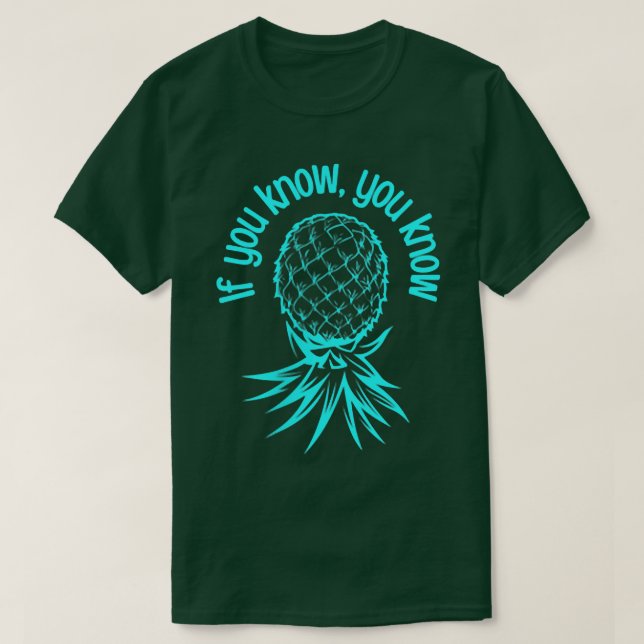 Party-läge upp och ned Pineapple Swinger Vanilla S T Shirt (Design framsida)