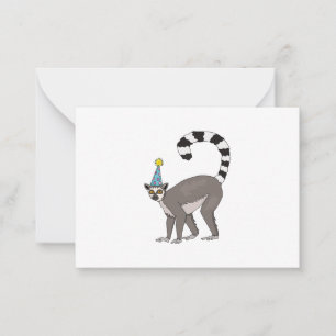 Party Lemur Anteckningskort
