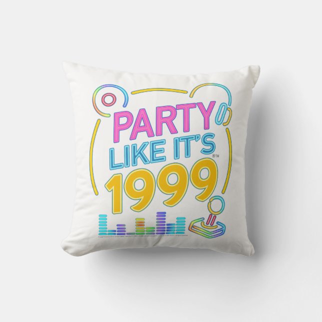 Party Like It’s 1999®™ – Neon Soundtrack Kudde (Framsida)