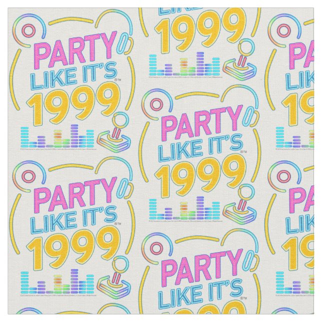 Party Like It’s 1999®™ – Neon Soundtrack Tyg (Närbild)