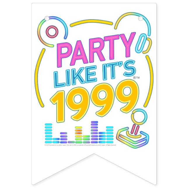 Party Like It’s 1999®™ – Neon Soundtrack Vimplar (Första flaggan)