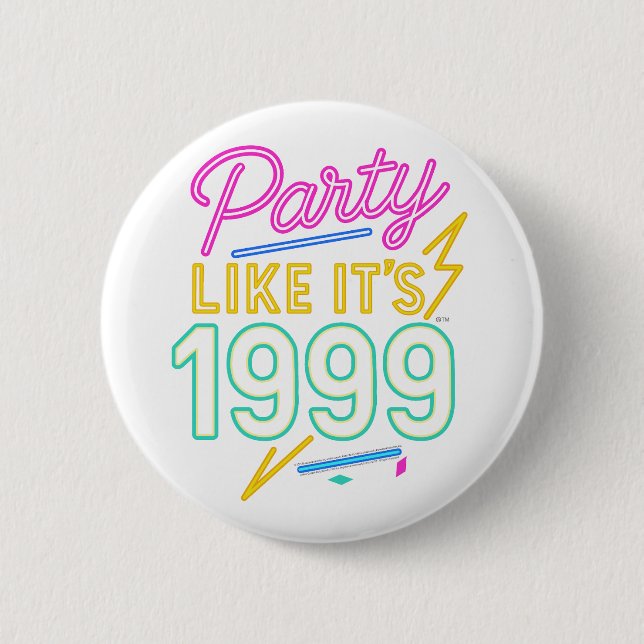 Party Like It’s 1999®™ – Neon Voltage Knapp (Framsida)