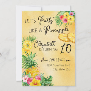 Party liknar en inbjudan till ananas födelsedag