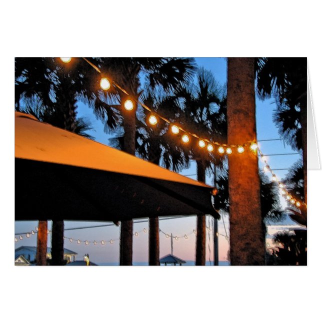 Party Ljus Hälsningskort (Framsidan Horizontal)