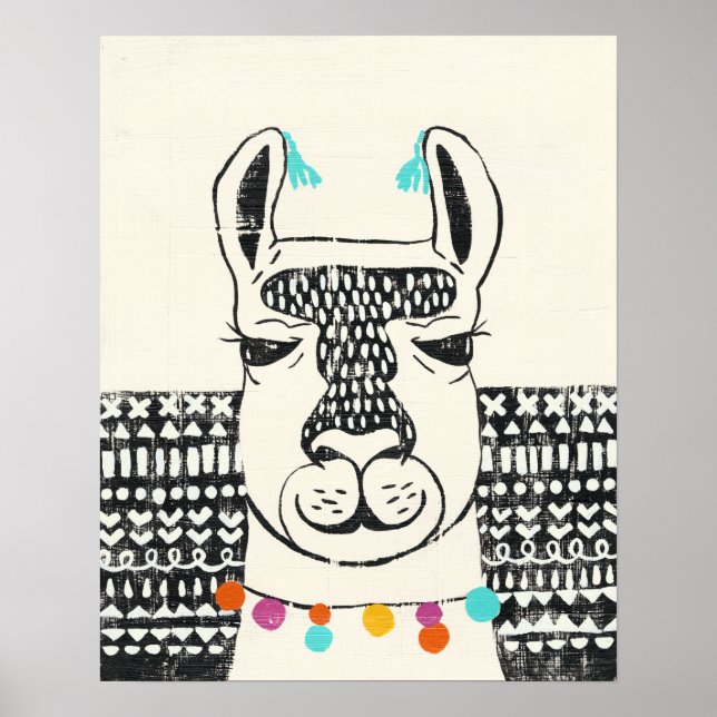 Party Llama - Porträtt Poster (Framsidan)