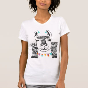 Party Llama - Porträtt T Shirt