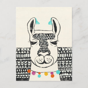Party Llama - Porträtt Vykort