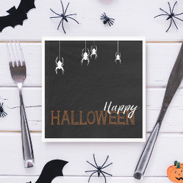 Party Lycklig Orange Halloween Spiders | PARTY Pappersservett