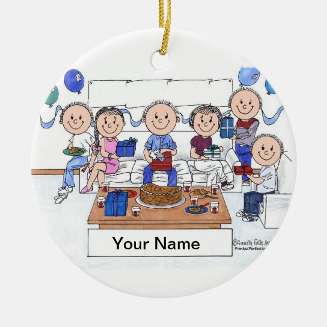 Party - Male Julgransprydnad Keramik (Framsidan)