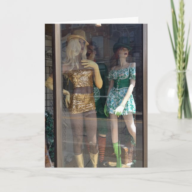 PARTY-MANNEKINERNA ÄR REDO TILL PARTY BIRTHDAG KORT (Framsida)