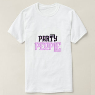 Party människor modern Typografi Vita Manar T Shirt
