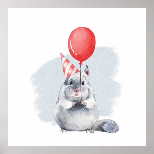 Party med chinchilla poster (Framsidan)