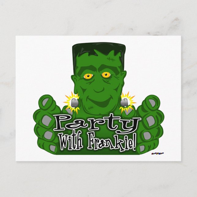 Party med Frankie! Vykort (Framsida)