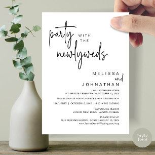 Party med Newlyweds, Bröllop Middag Inbjudningar