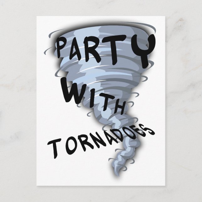 Party med Tornadon Inbjudan Vykort (Framsida)