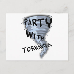 Party med Tornadon Inbjudan Vykort